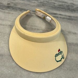 Vintage Masters Cotton Logo Golf Visor in Yellow